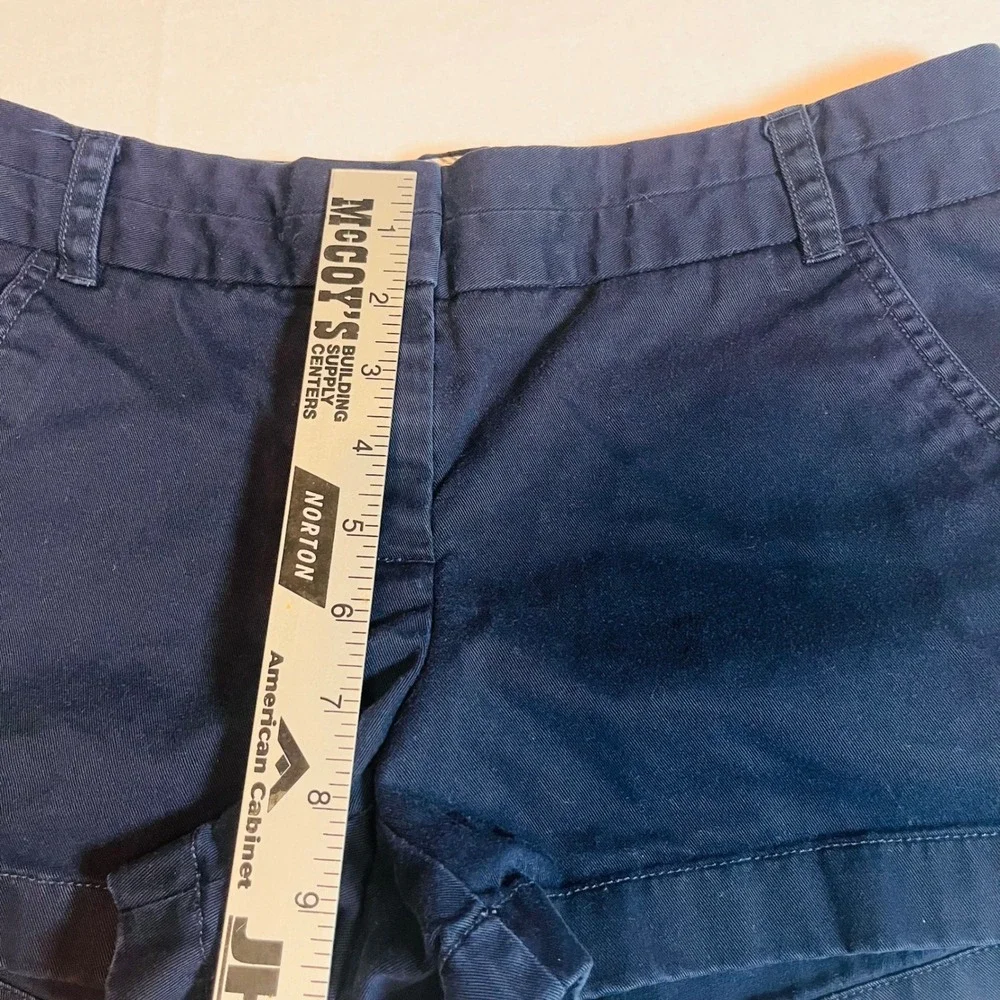 J.Crew Chino Shorts Navy Blue 100% Cotton Size 2 Style 61456 Preppy Summer